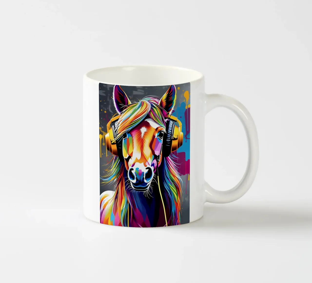 Cavallo in cuffia tazza in ceramica da MakArena