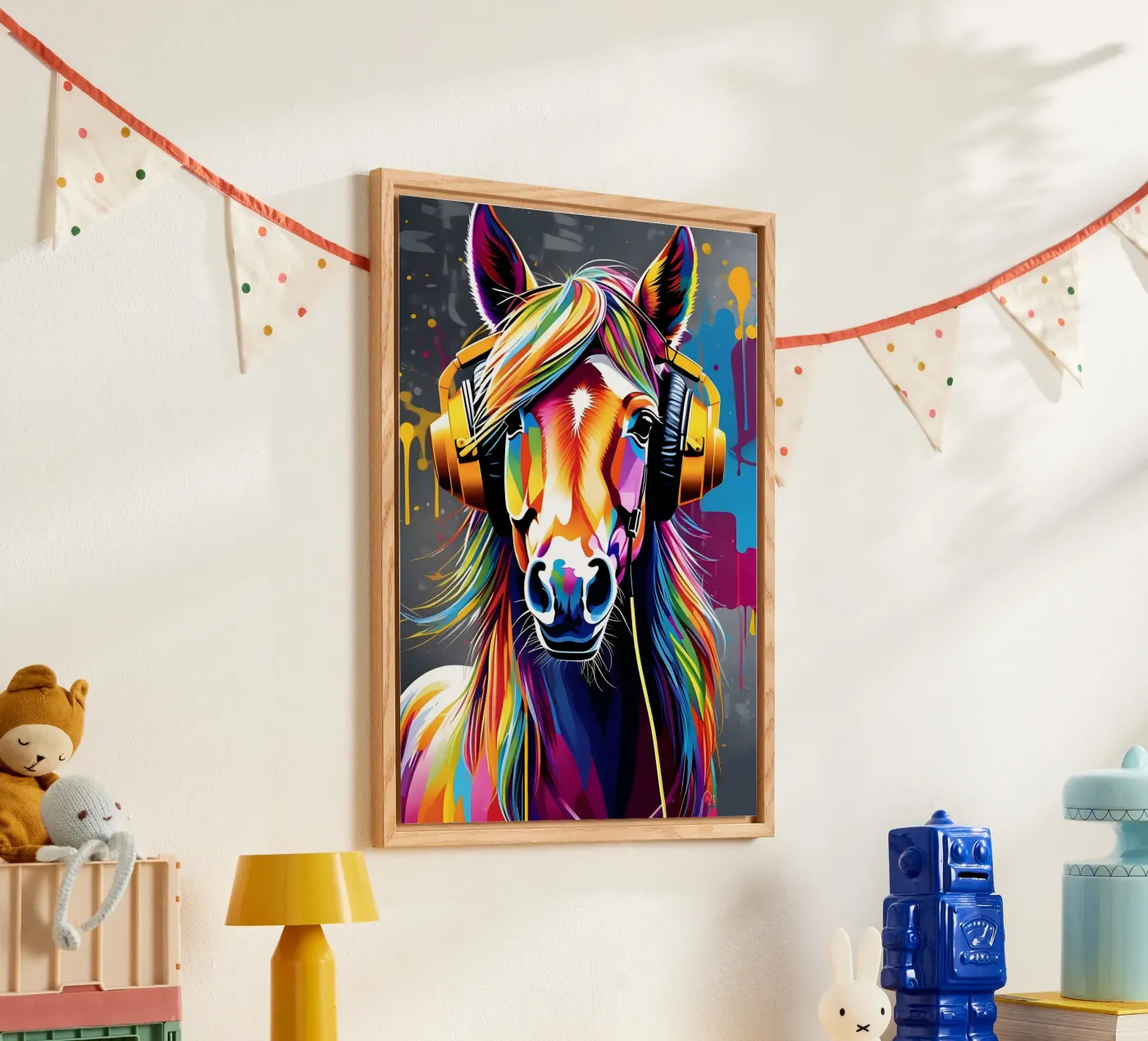 Cavallo in cuffia plexiglass da MakArena