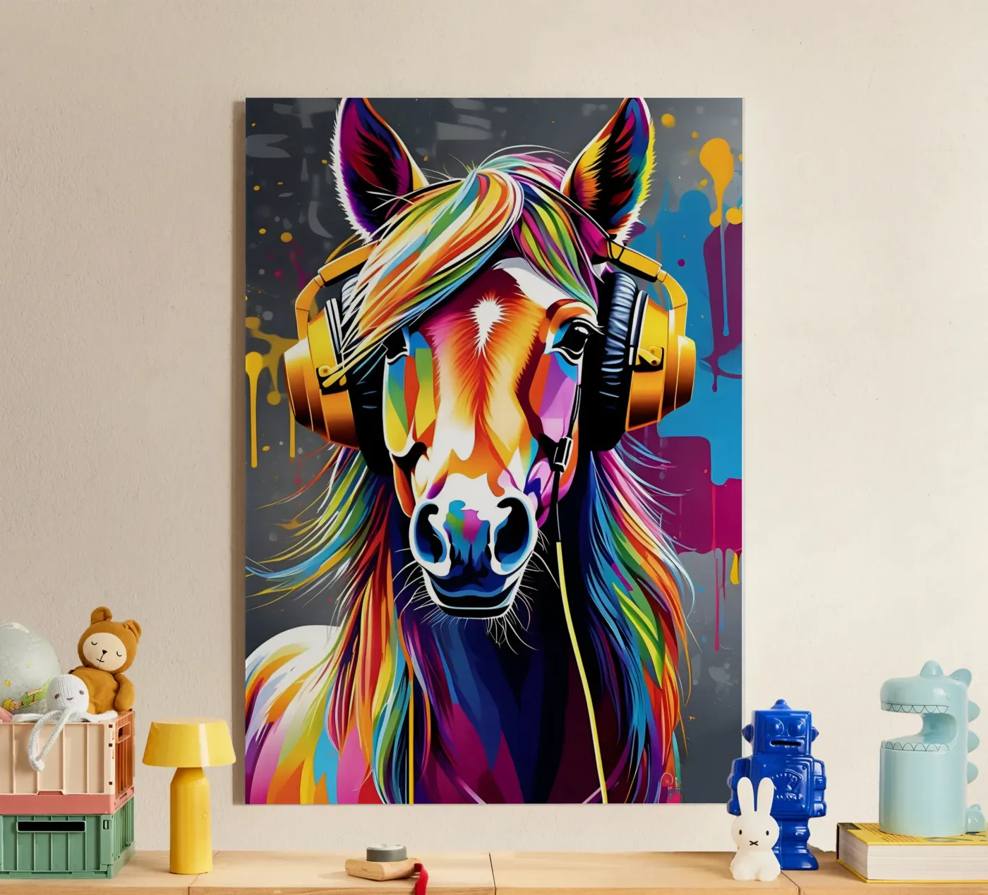 Cavallo in cuffia plexiglass da MakArena