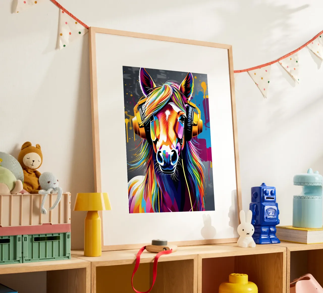 Cavallo in cuffia poster da MakArena