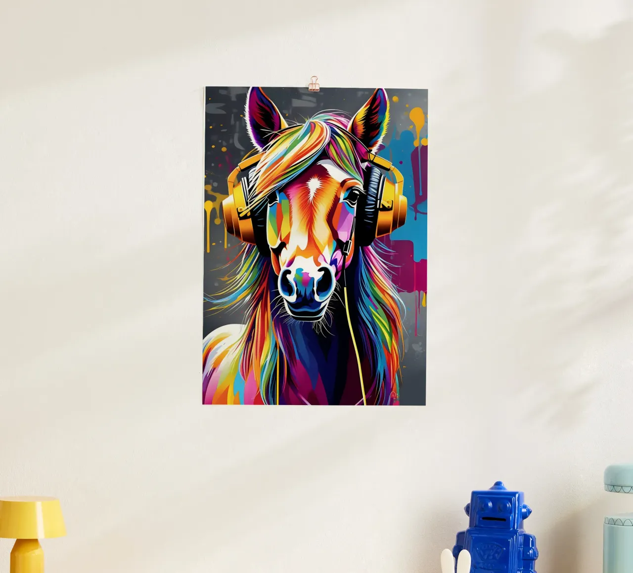 Cavallo in cuffia poster da MakArena