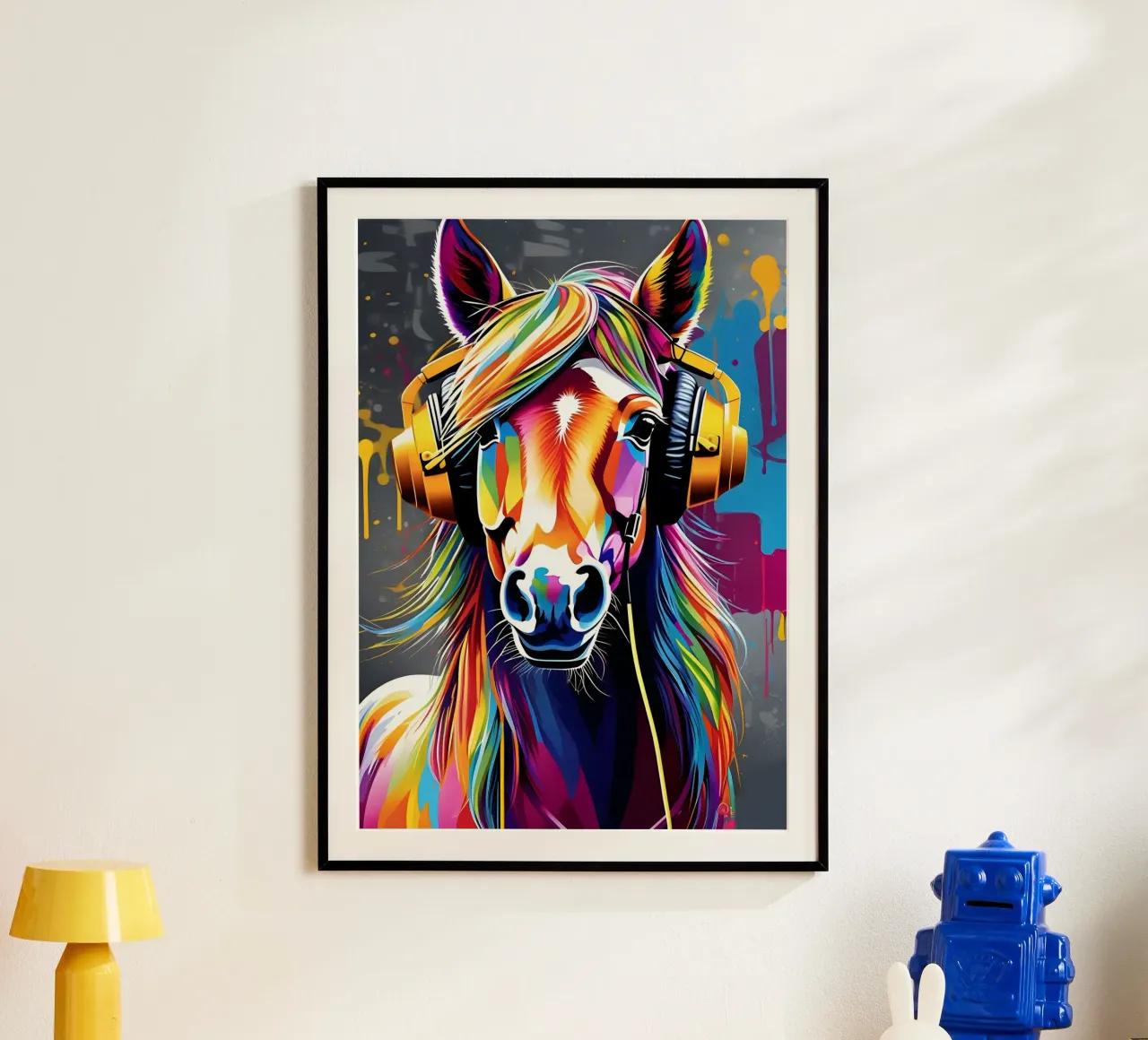Cavallo in cuffia carta hahnemühle da MakArena