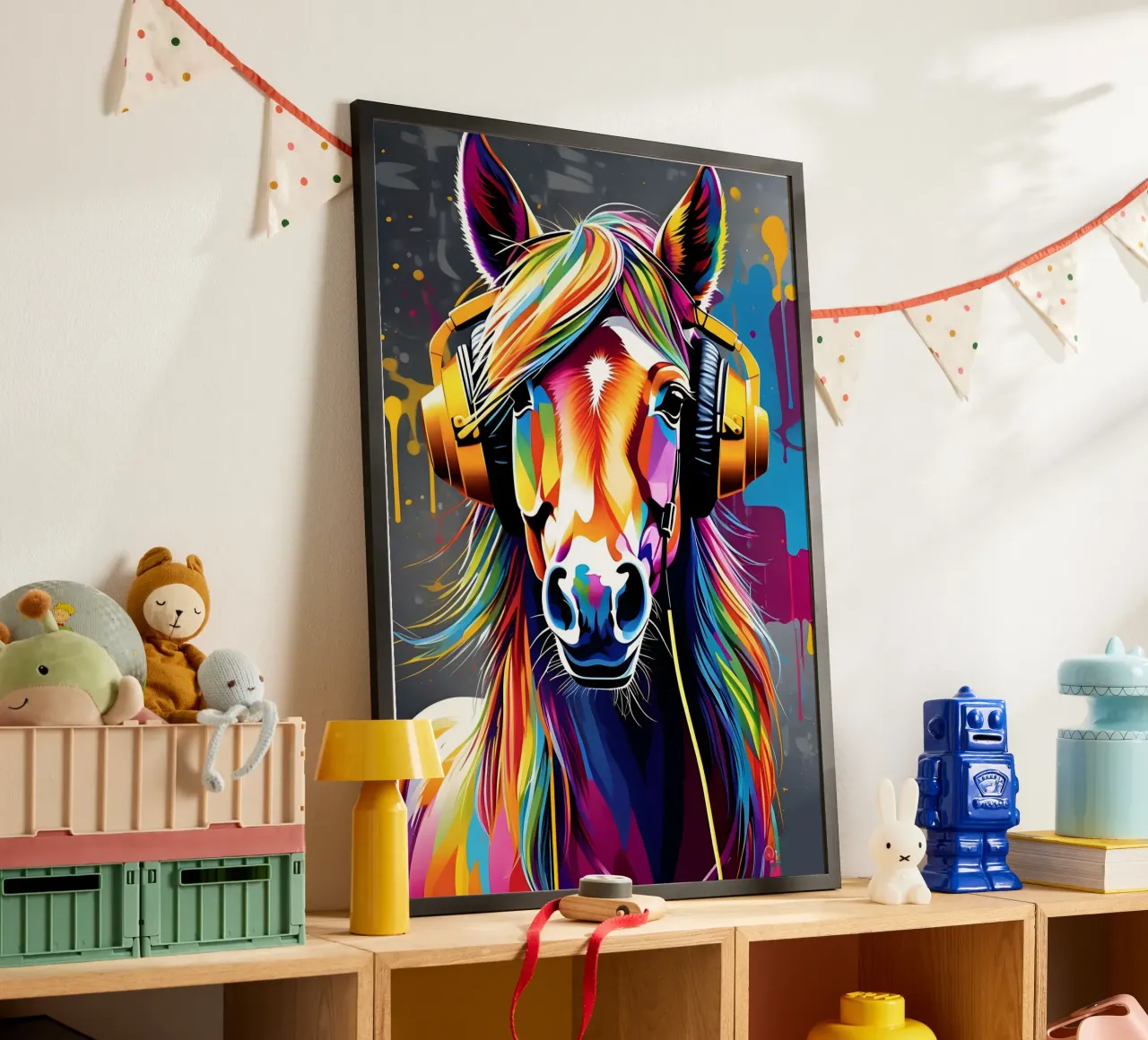 Cavallo in cuffia carta hahnemühle da MakArena