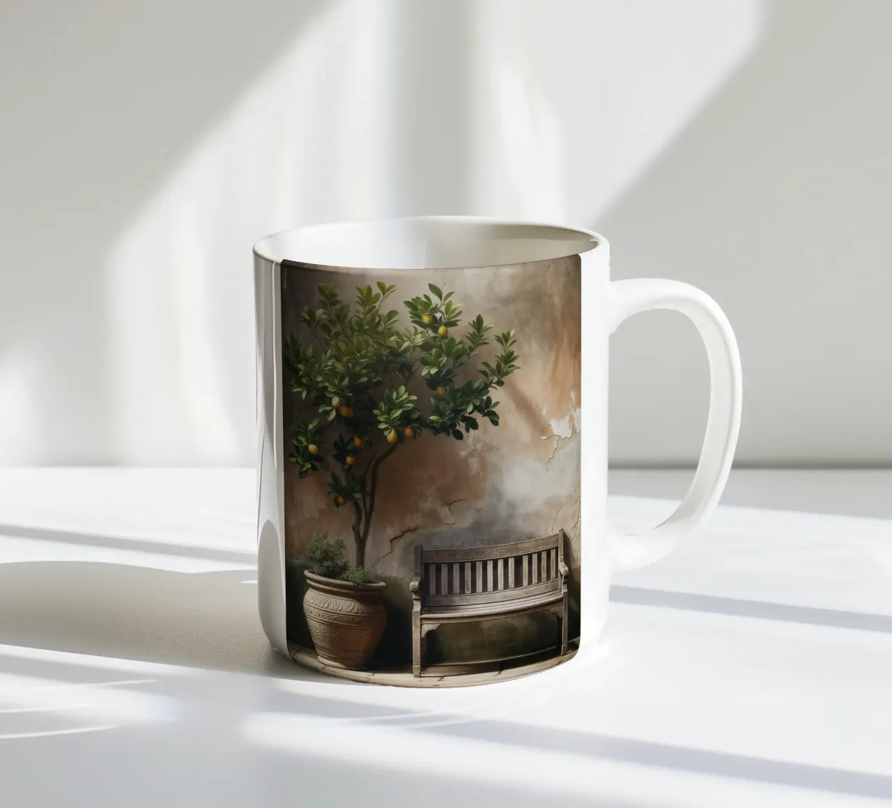 Vintage Lemon Tree still life ceramic mug by VintageBotanics