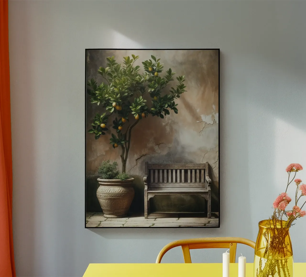 Vintage Citroenboom stilleven acryl van VintageBotanics