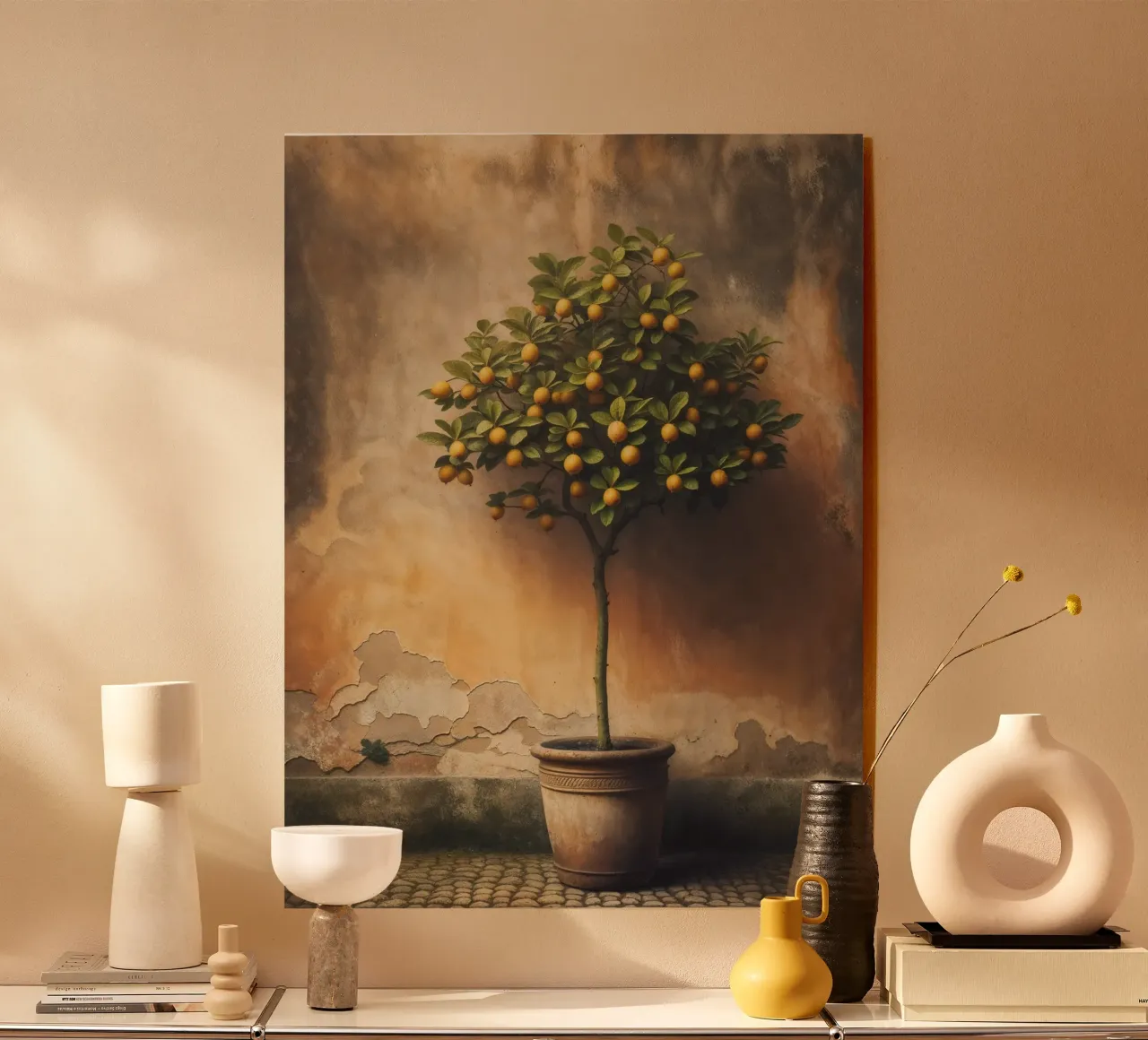 Weinlese-Zitronenbaum Acryl-Glas von VintageBotanics