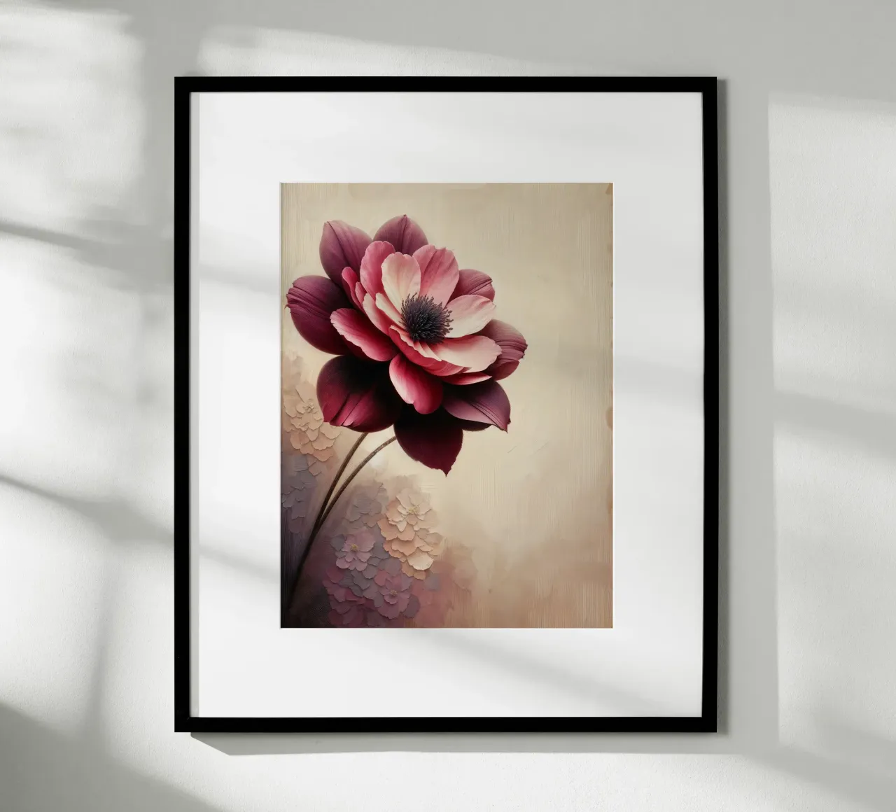 Fiore vintage rosa polvere poster da VintageBotanics