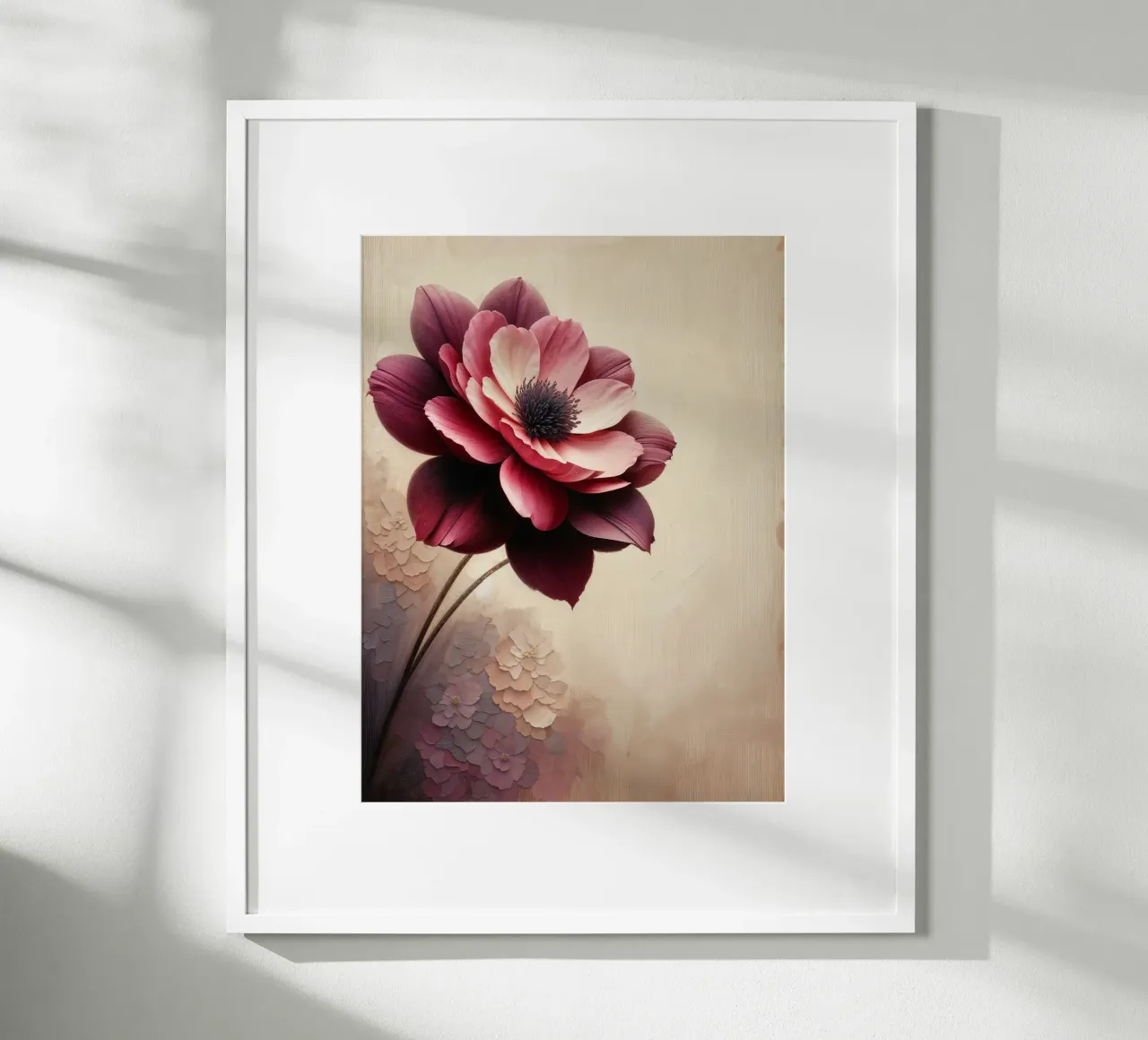 Fiore vintage rosa polvere poster da VintageBotanics