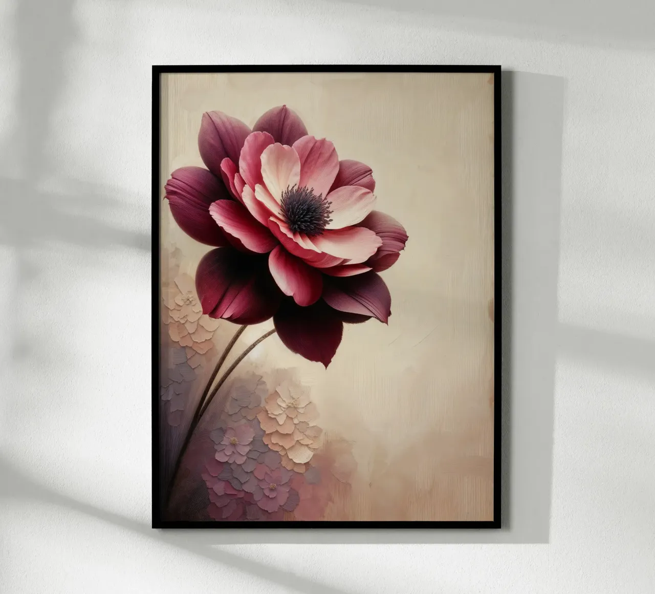 Fiore vintage rosa polvere poster da VintageBotanics