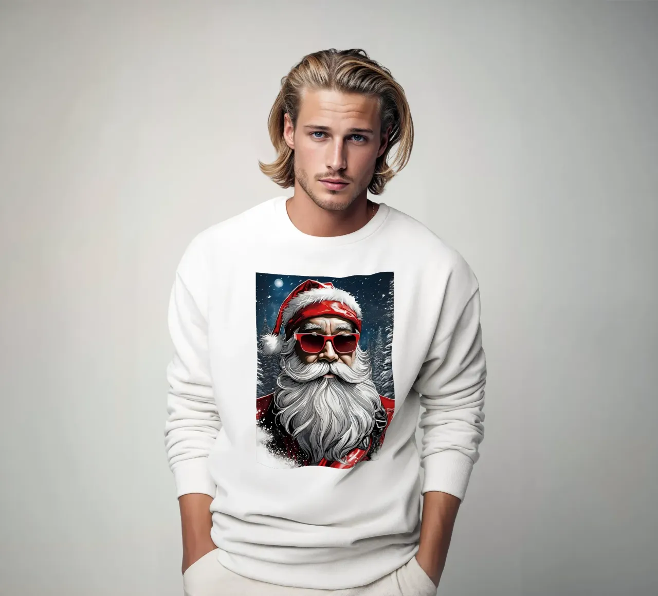 Babbo Natale con gli occhiali felpa da Holidays