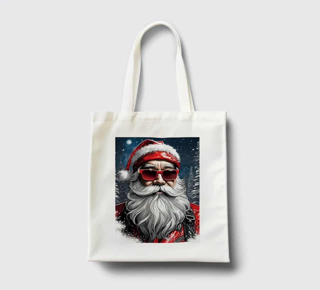Weihnachtsmann mit Brille Jutebeutel von Holidays