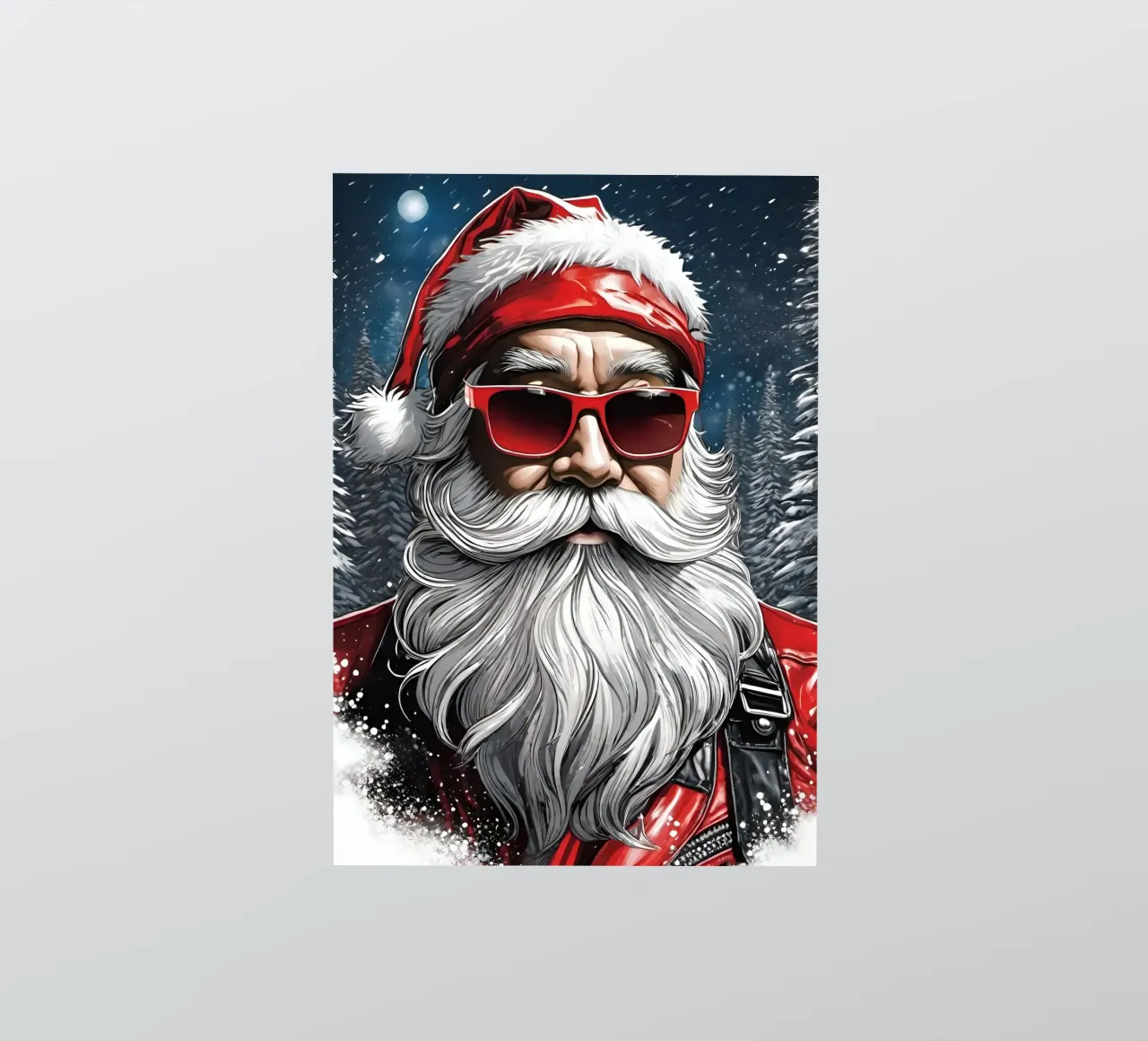 Weihnachtsmann mit Brille Sticker von Holidays