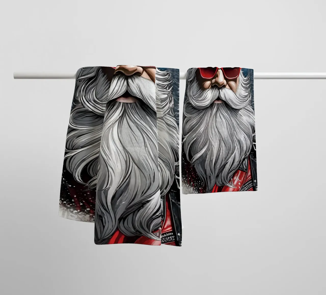 Babbo Natale con gli occhiali asciugamano da bagno da Holidays