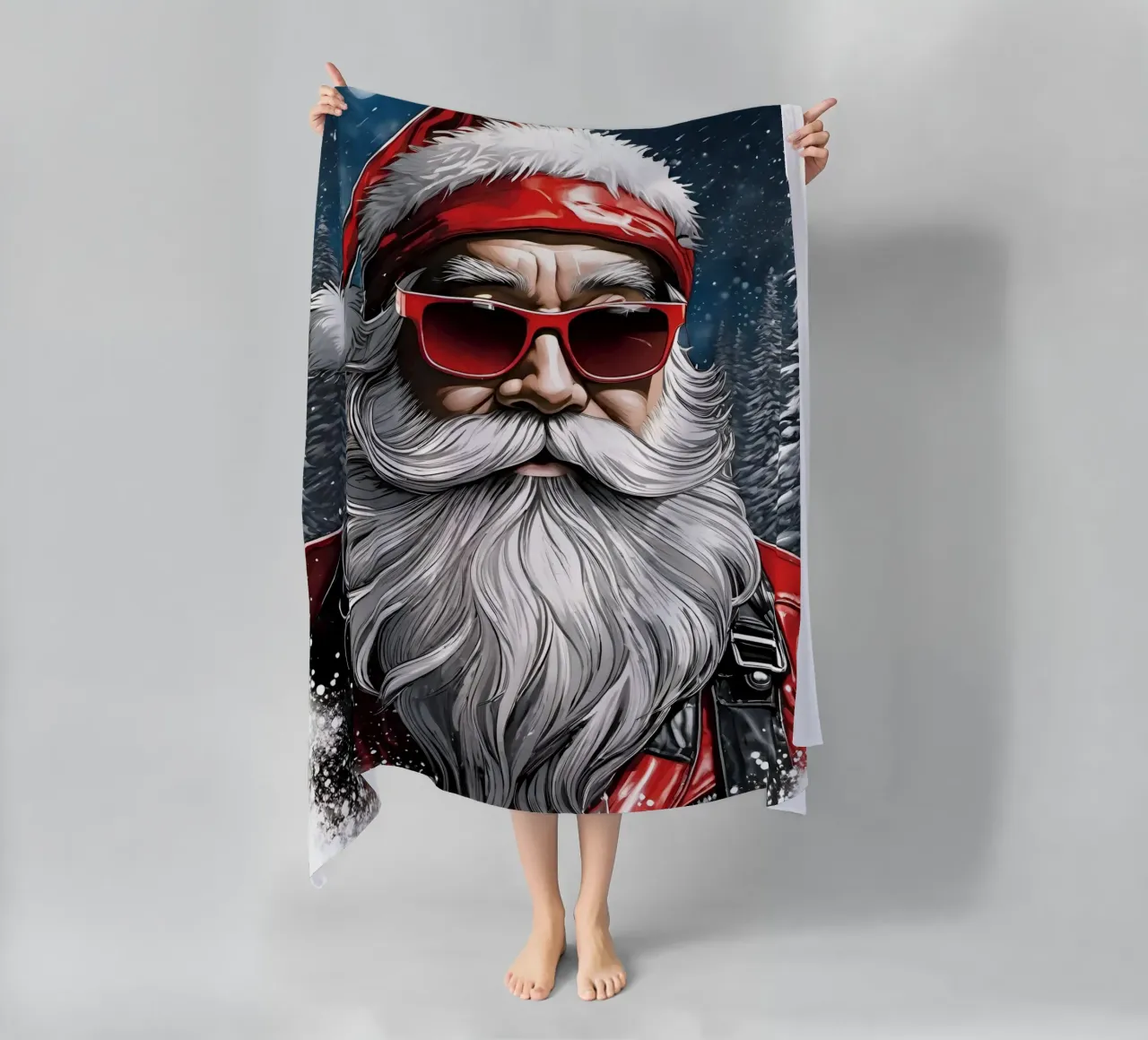 Babbo Natale con gli occhiali telo mare da Holidays