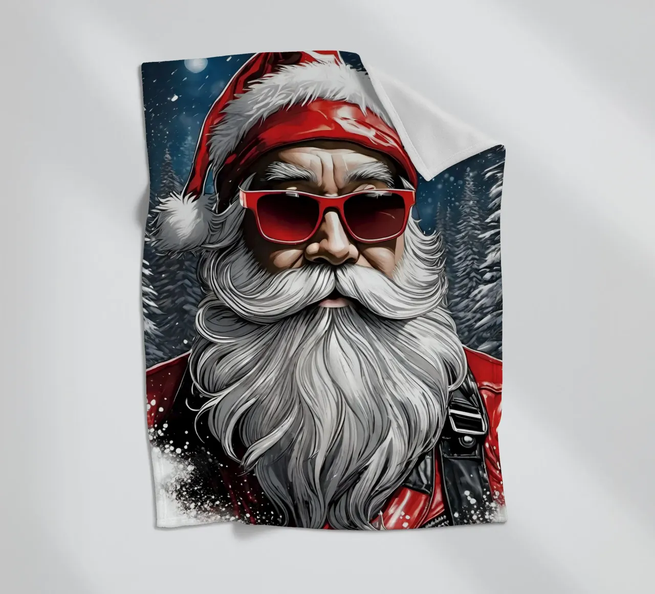 Babbo Natale con gli occhiali coperta in pile da Holidays