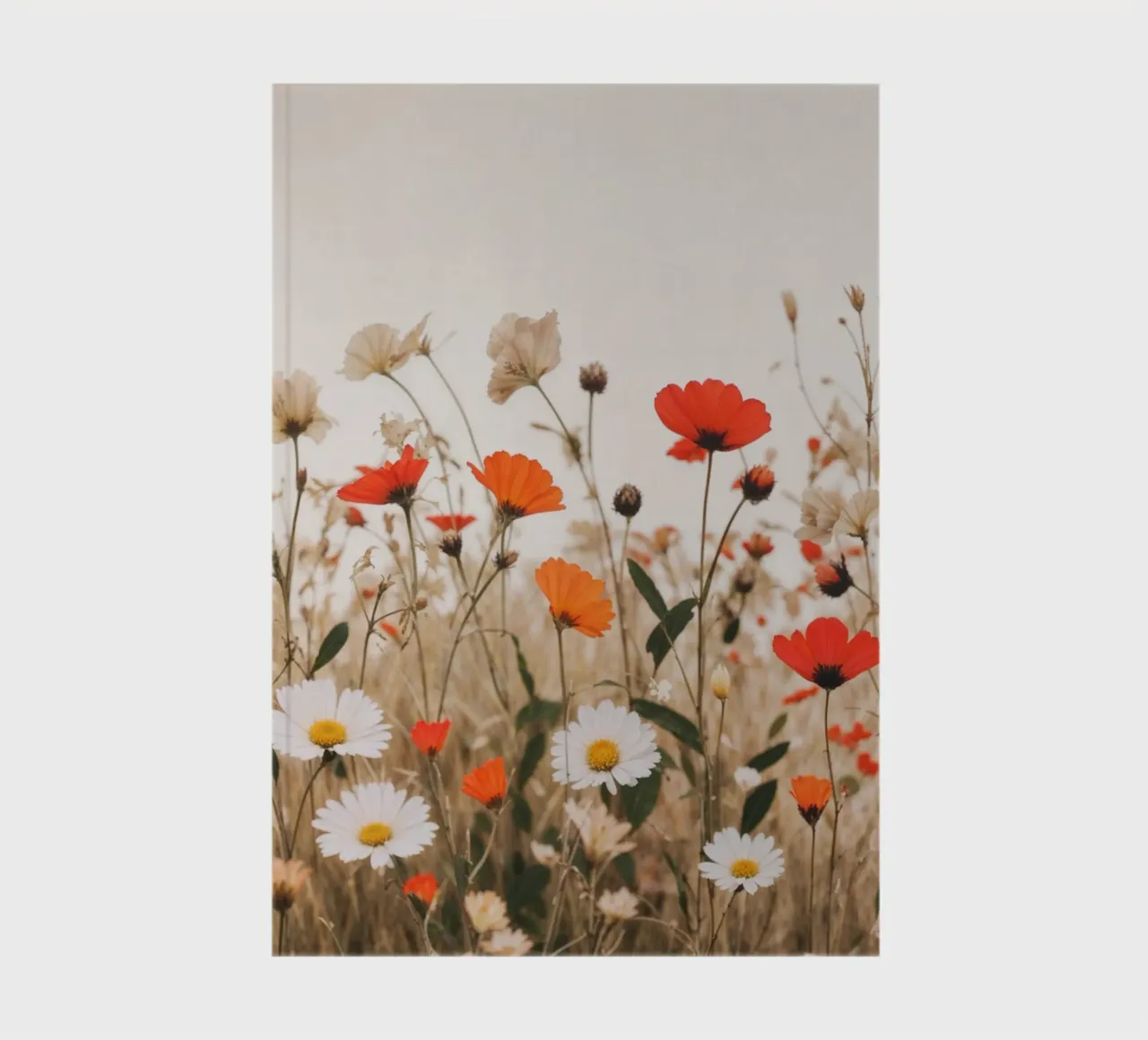 Wildflowers Field with Poppies notebook by VintageBotanics