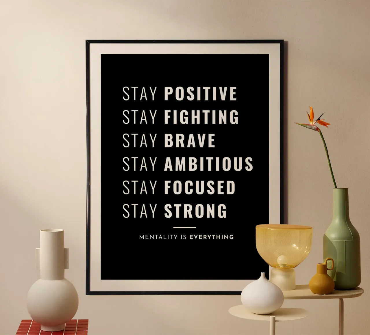 Rester positif Rester combatif Rester courageux Rester ambitieux hahnemühle de Inspirify