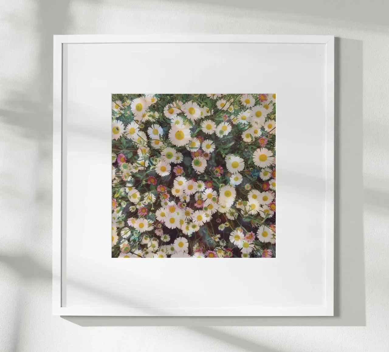 Giardino delle margherite poster con telaio in plastica da Cassia Beck Photography