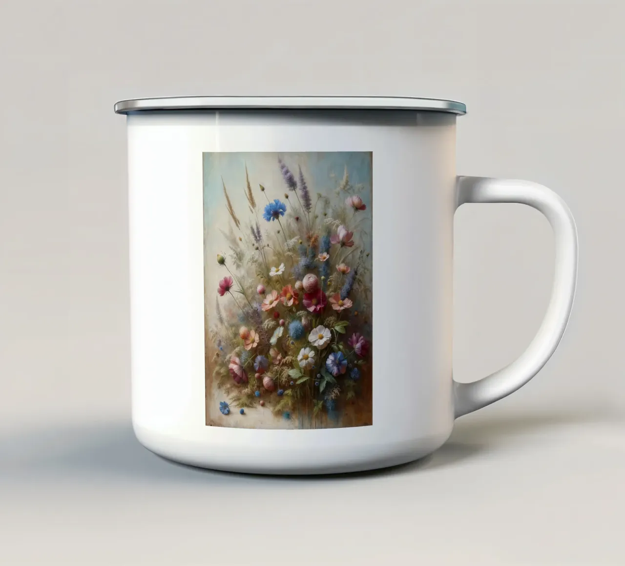 Campo di fiori vintage tazza in smalto da VintageBotanics