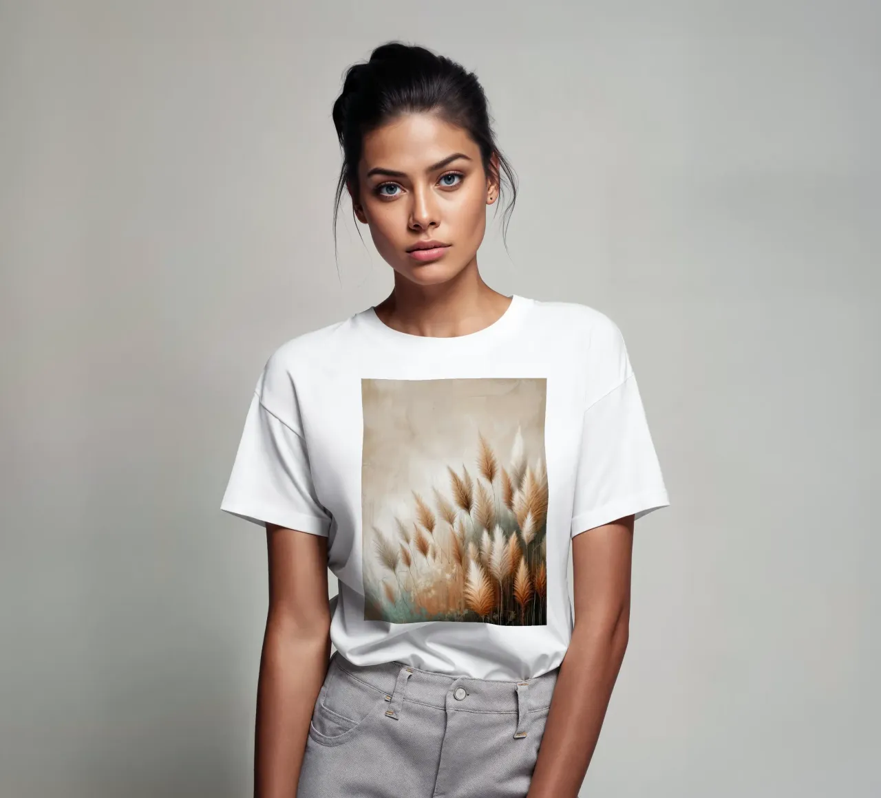 Campo di erba della pampa t-shirt da VintageBotanics