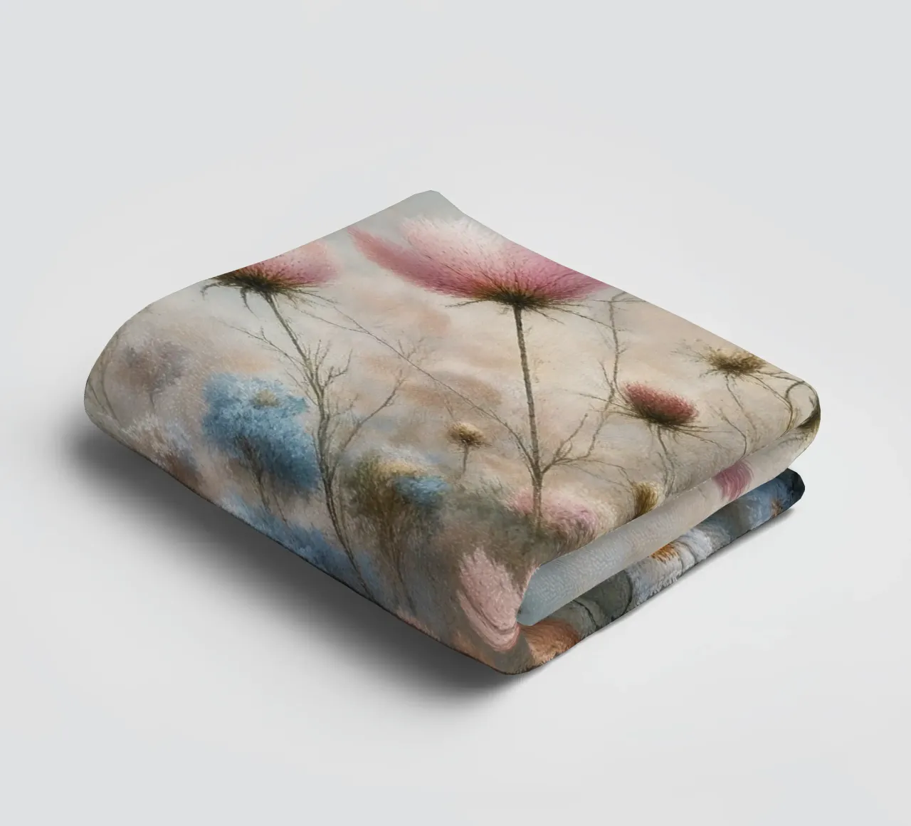 Pastel Wild Flower Field towel by VintageBotanics