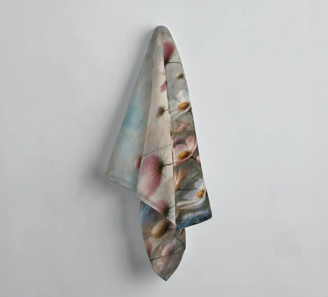 Pastel Wild Flower Field towel by VintageBotanics