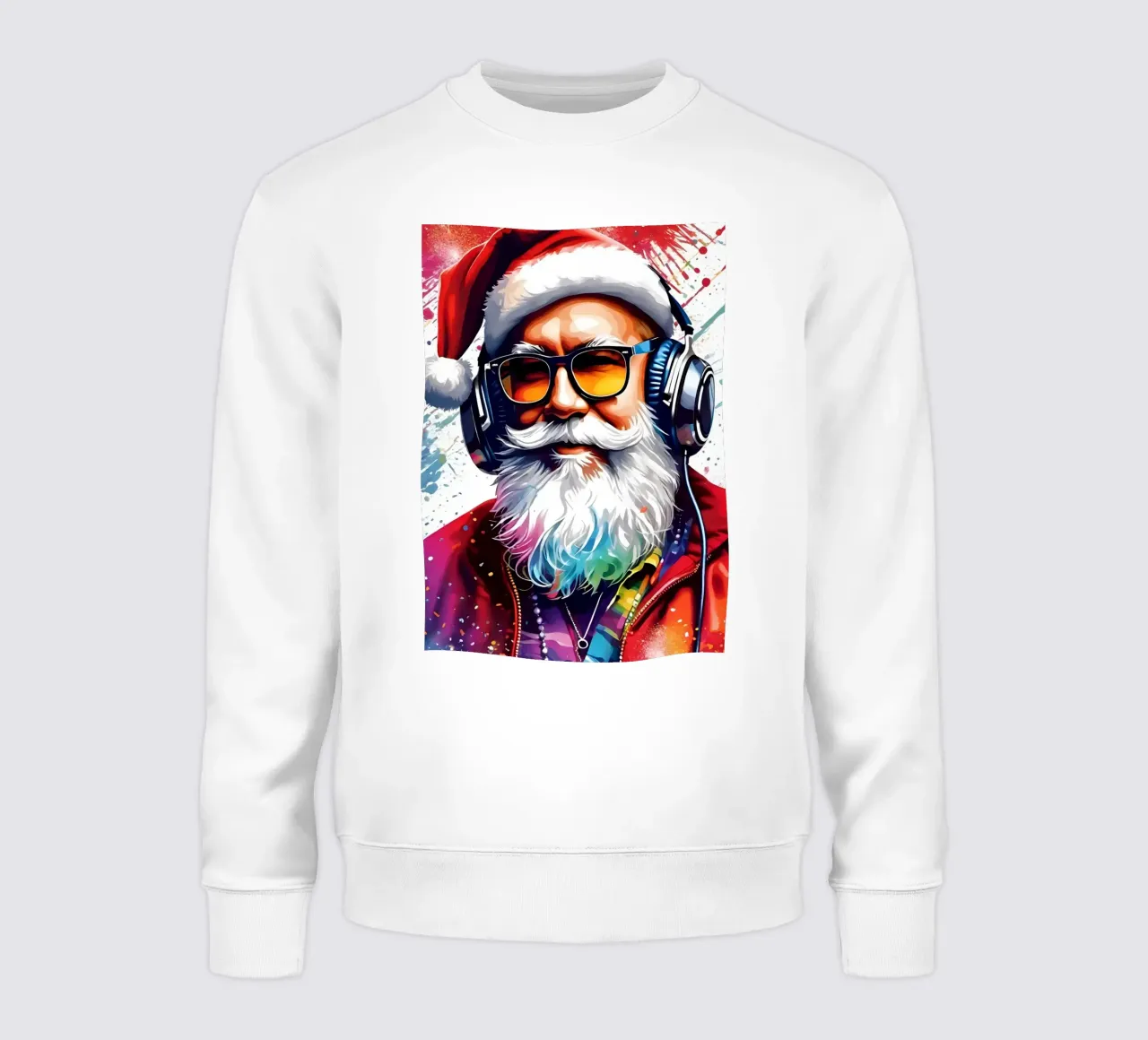 Babbo Natale con le cuffie felpa da Holidays
