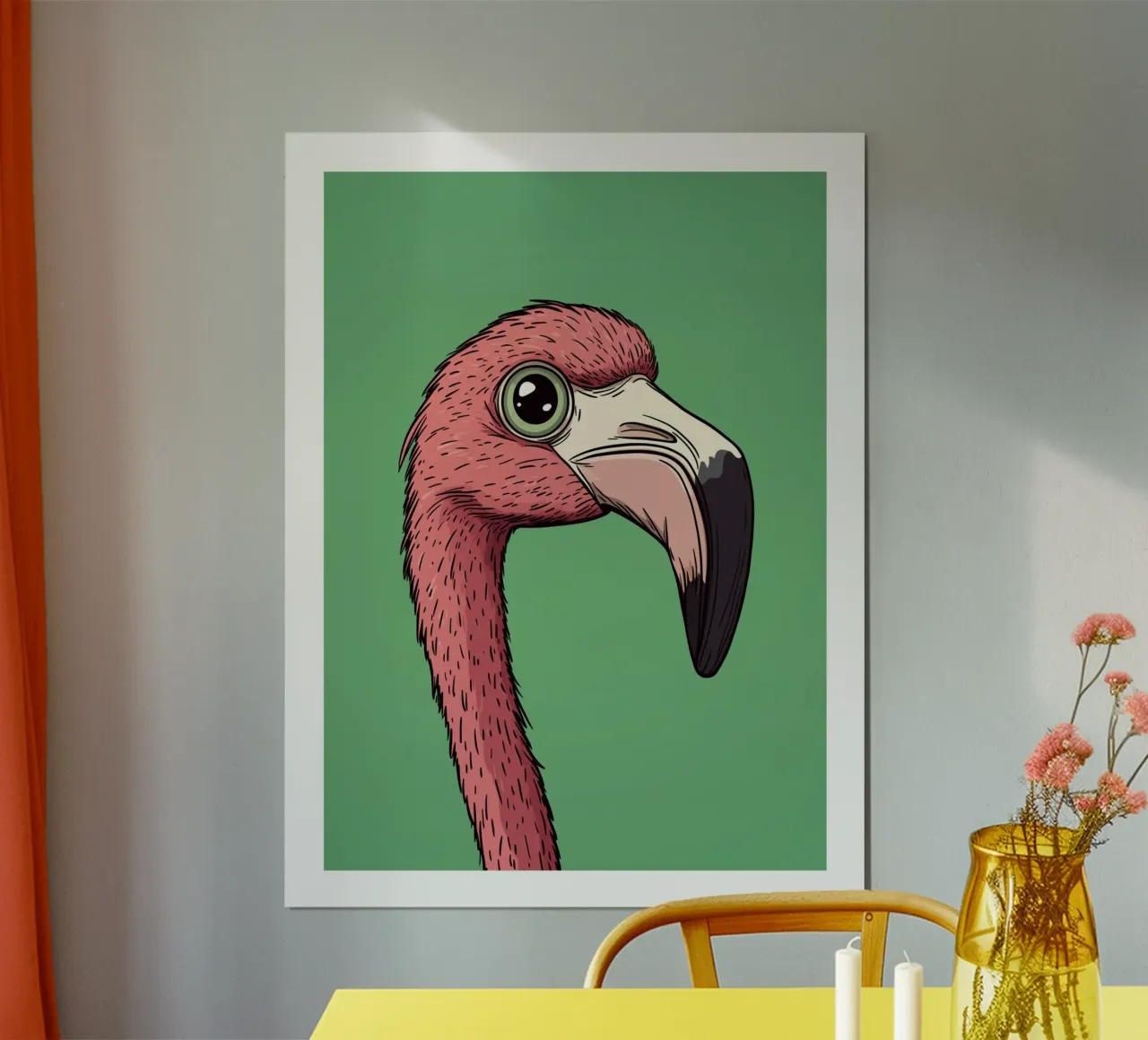 Zeichnung eines Flamingos Hahnemühle von DWA