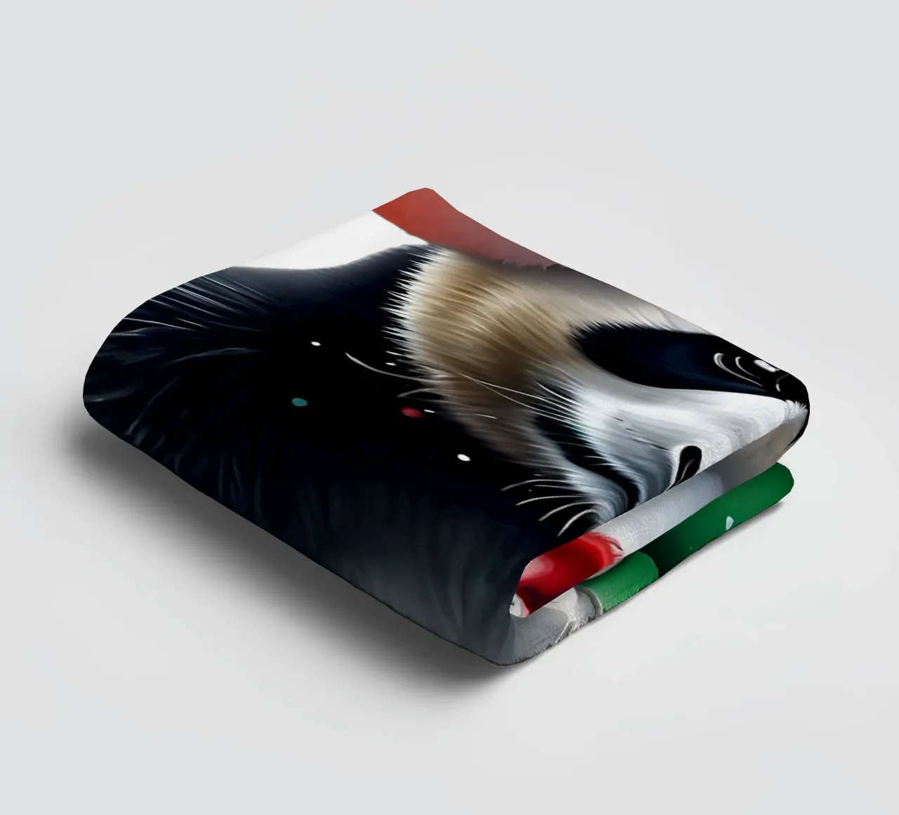 Panda avec un chapeau de Père Noël serviette de bain de Holidays