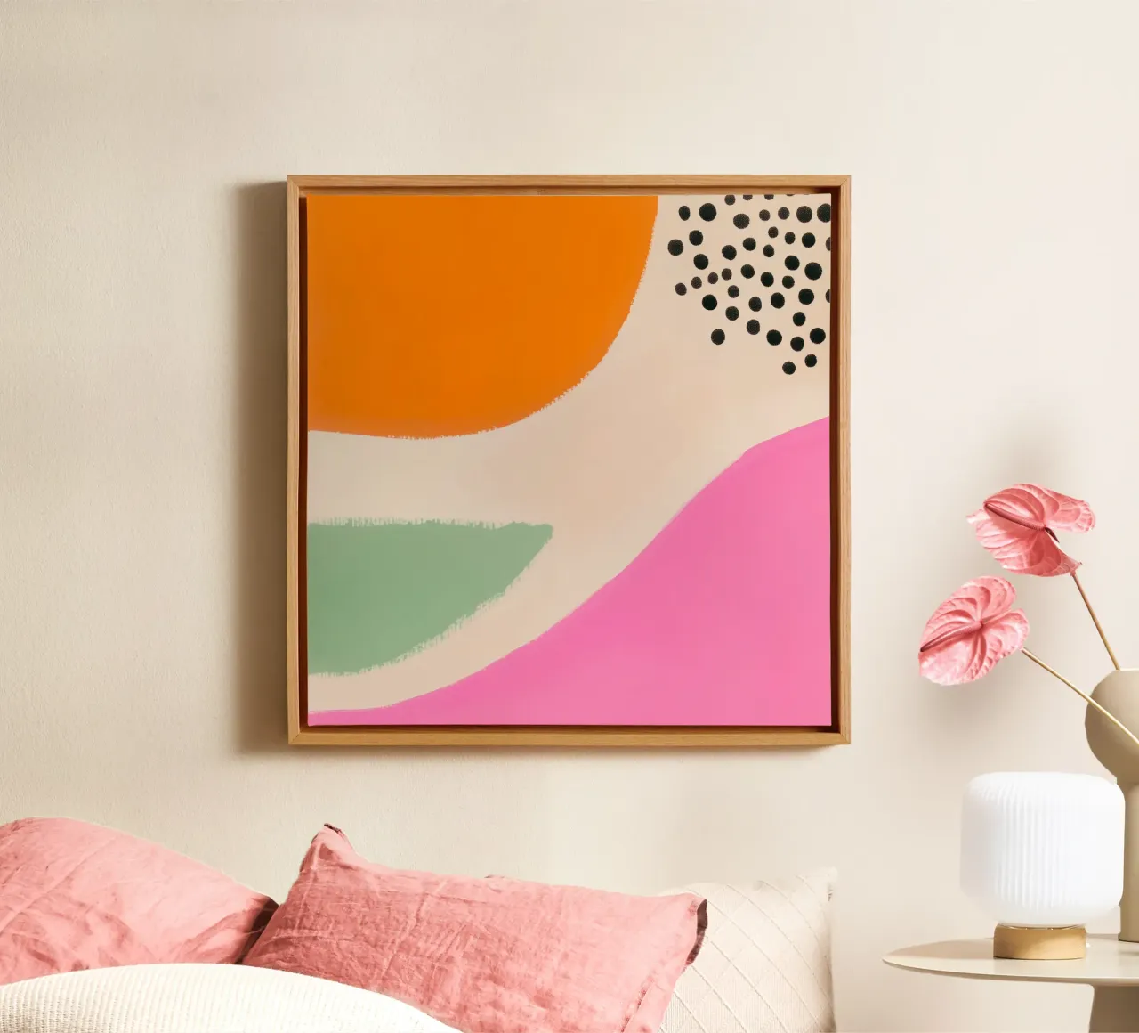Abstracte zomerharmonie canvas van Carinaprint