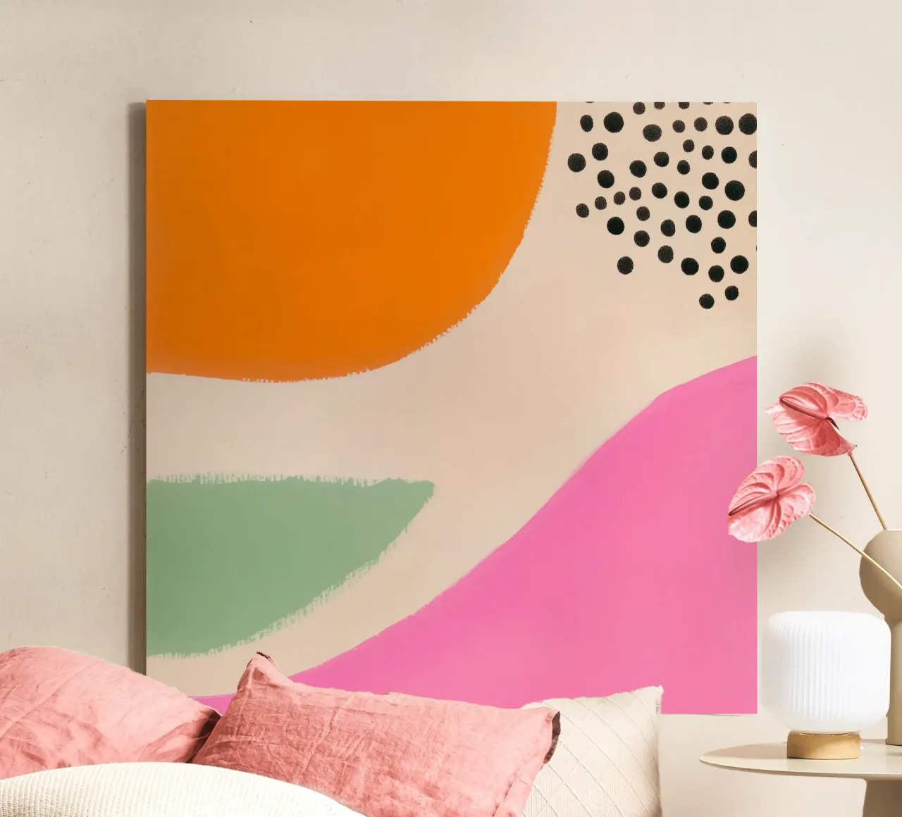 Abstracte zomerharmonie canvas van Carinaprint