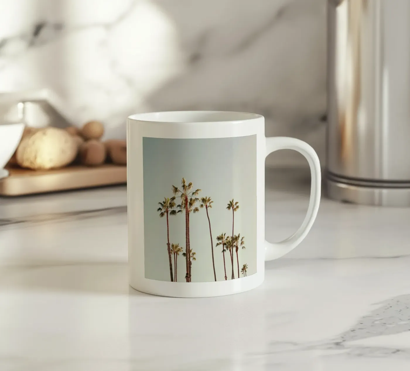 Palms ceramic mug by Catherine McDonald