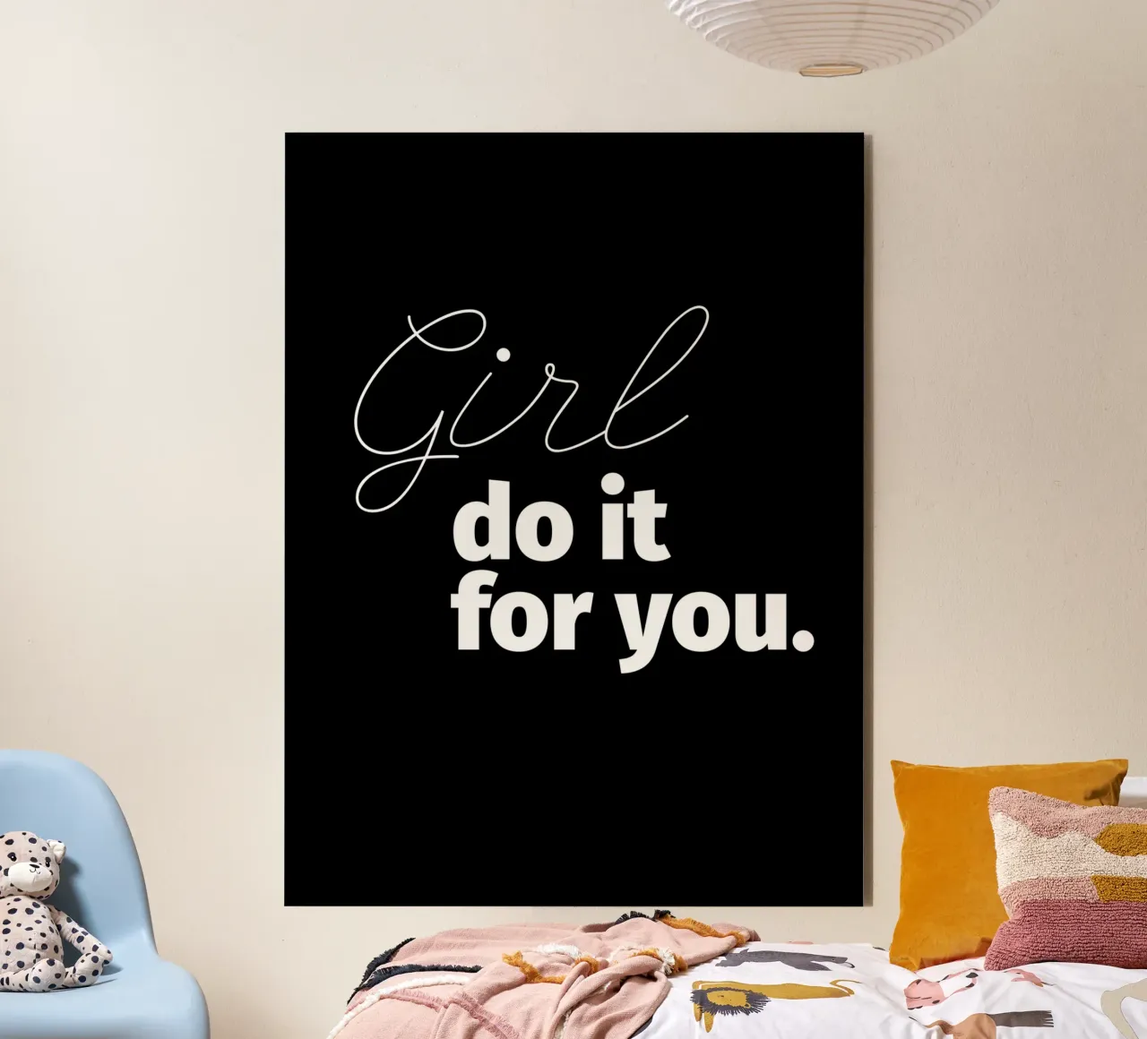 La ragazza lo fa per te alluminio dibond da Inspirify
