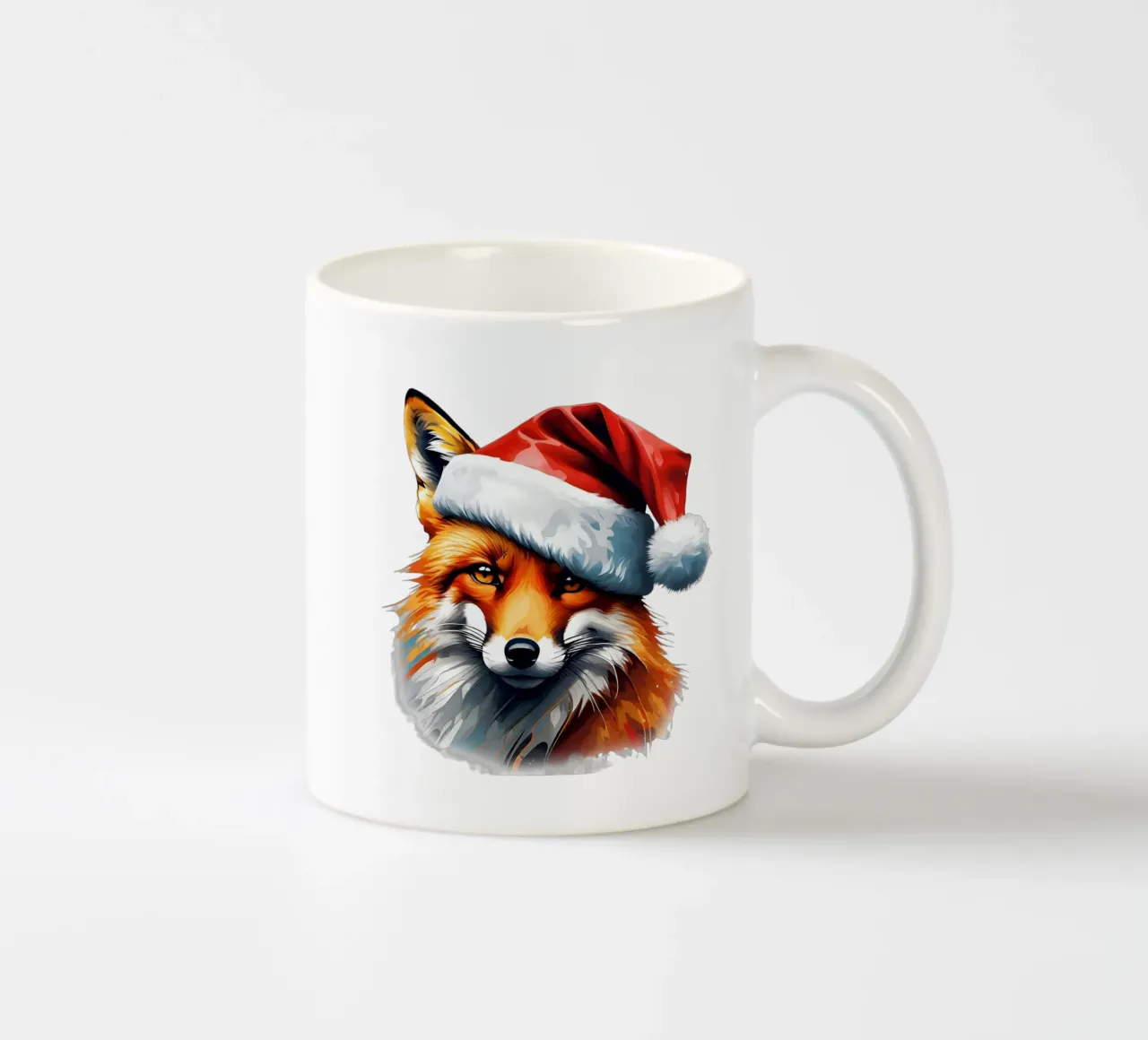 Volpe con cappello da Babbo Natale tazza in ceramica da Holidays