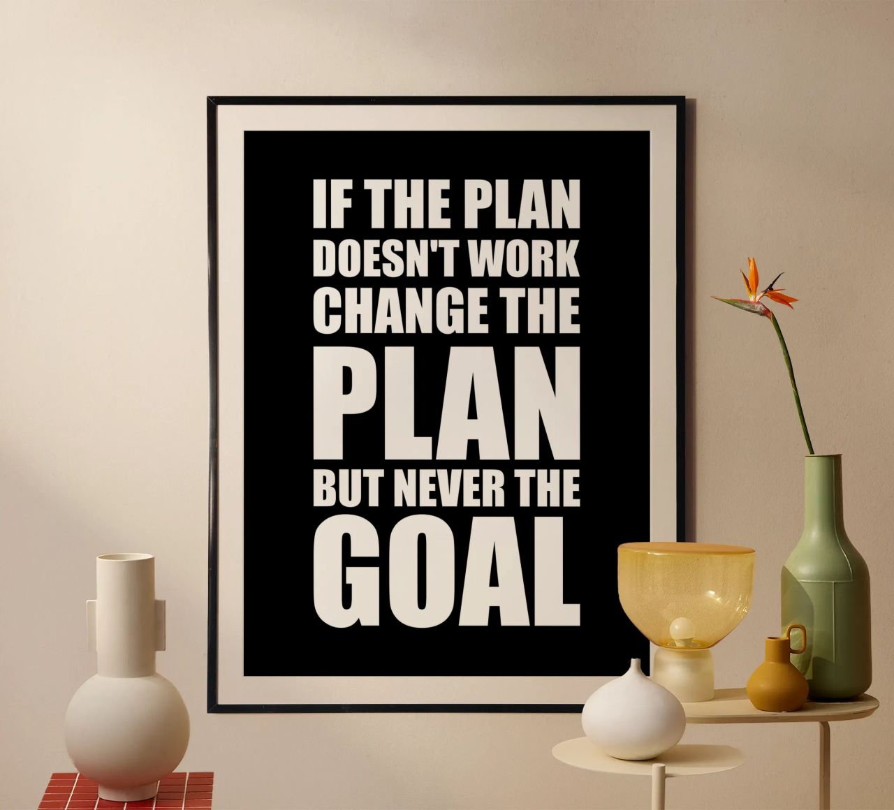 If The Plan Doesn't Work Change The Plan But Never The Goal poster by Inspirify