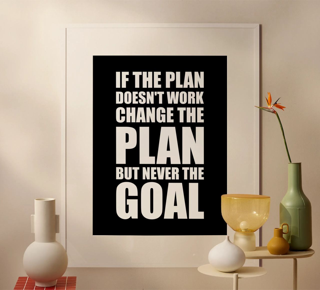 If The Plan Doesn't Work Change The Plan But Never The Goal poster by Inspirify