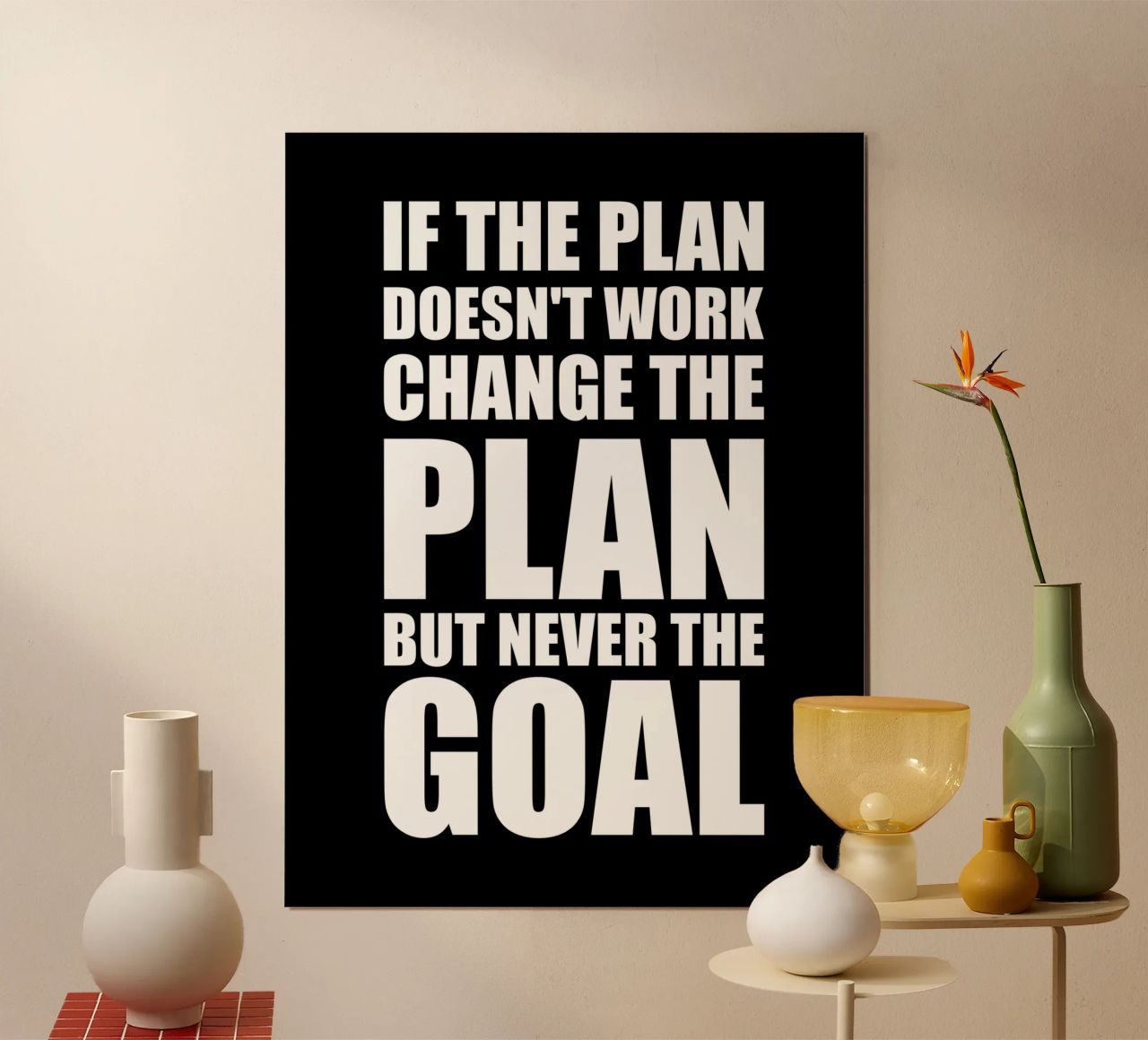 If The Plan Doesn't Work Change The Plan But Never The Goal poster by Inspirify