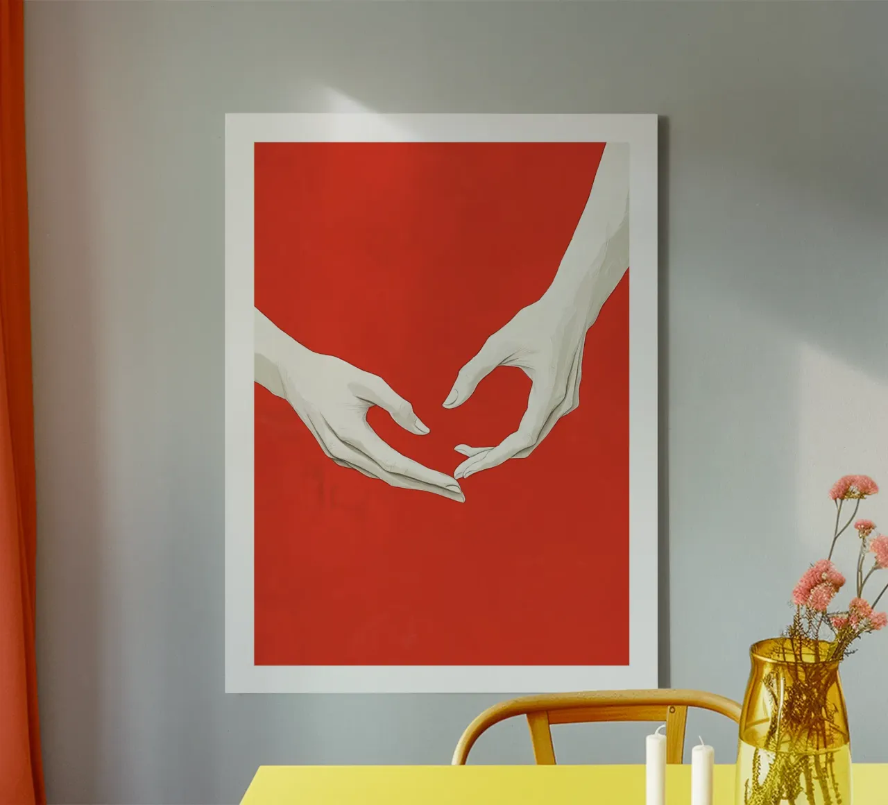 Hand connection canvas by DWA