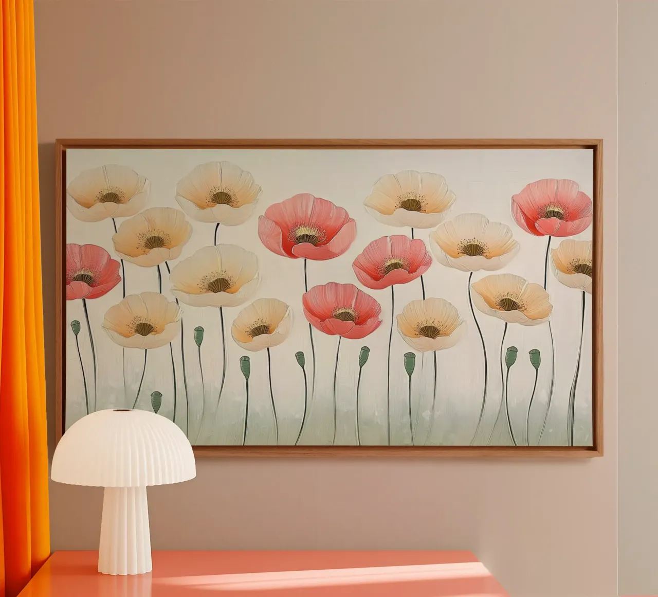 Klaprozen abstract canvas by Imagine