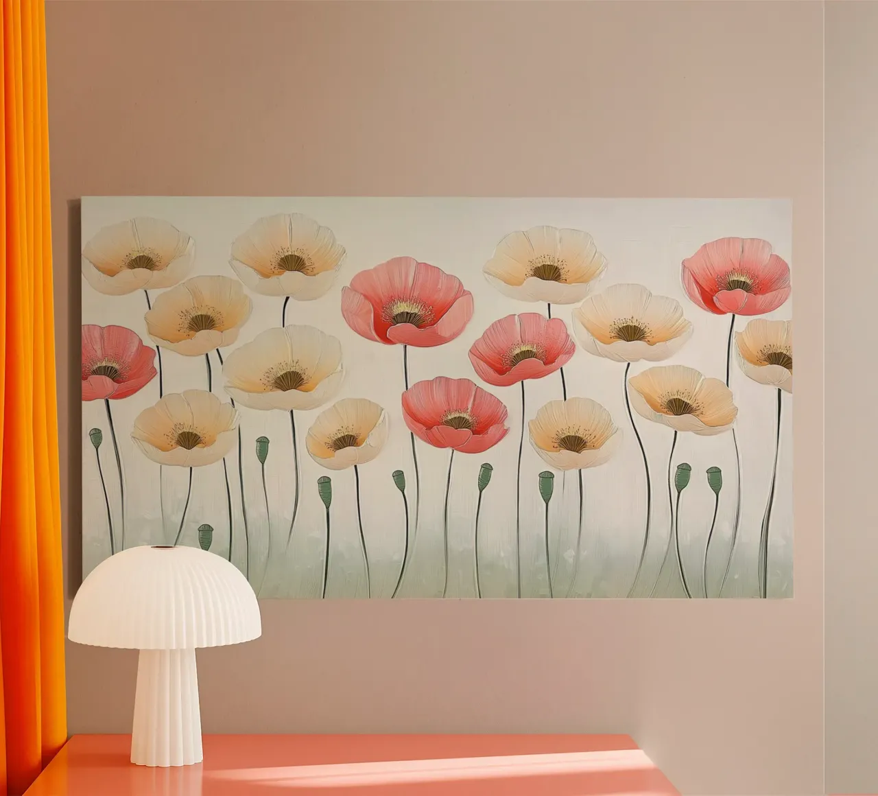 Klaprozen abstract canvas by Imagine