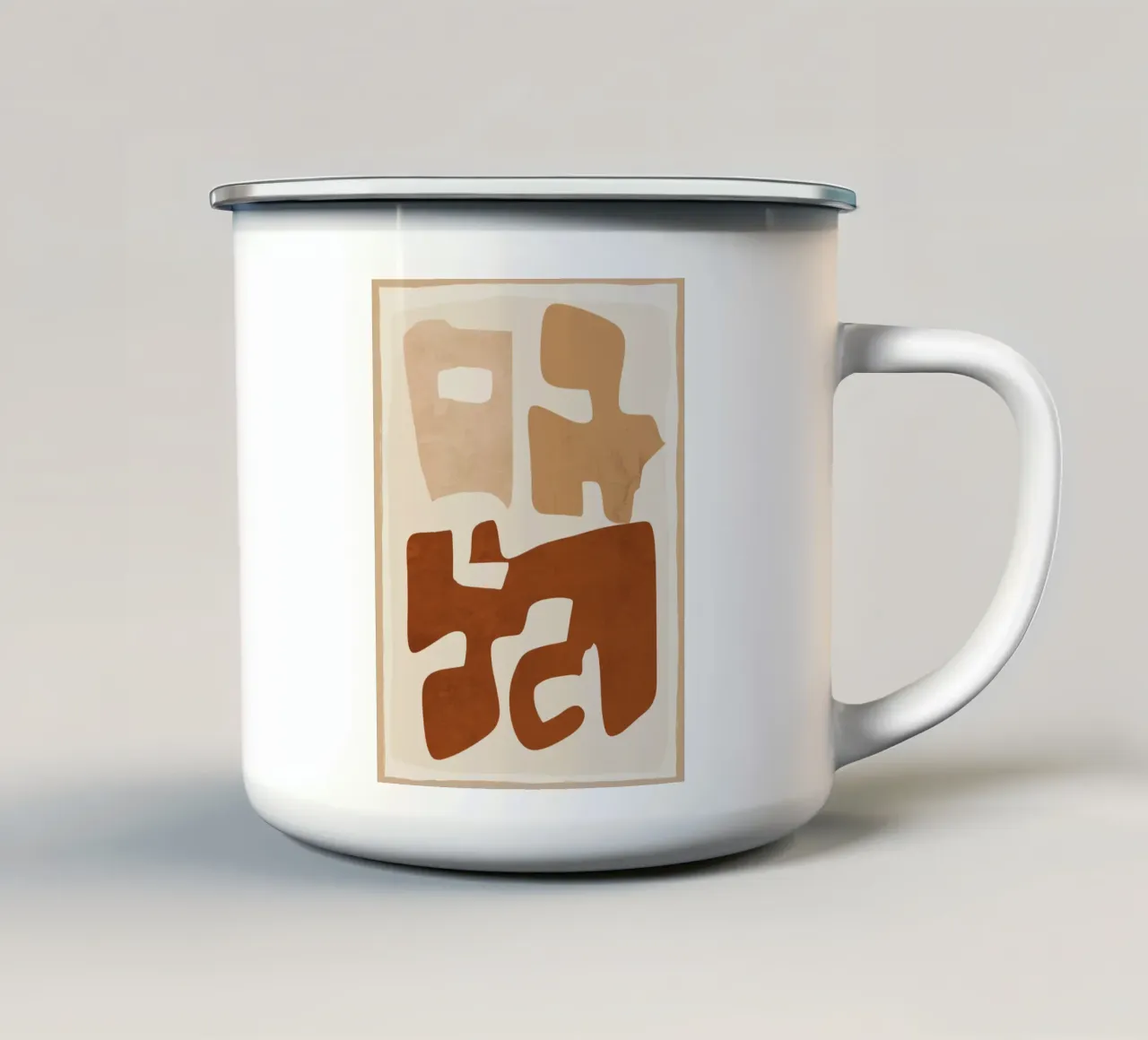 Forme astratte moderne 111 tazza in smalto da ThingDesign