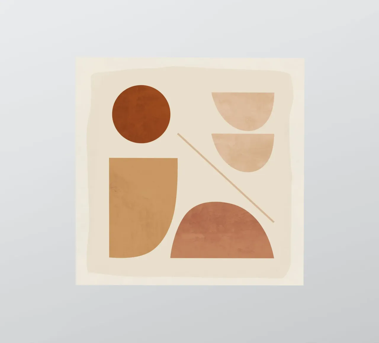 Modern Abstract Minimal Shapes 222 sticker by ThingDesign