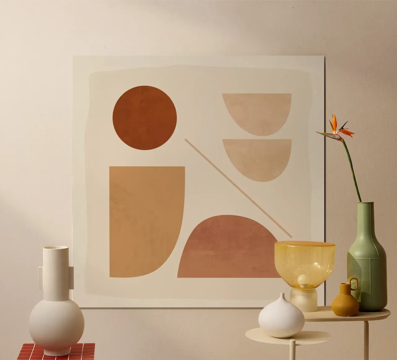Modern Abstract Minimal Shapes 222 hahnemühle by ThingDesign