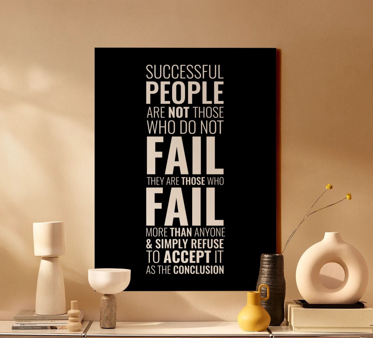 Successful People Are Not Those Who Do Not Fail canvas by Inspirify