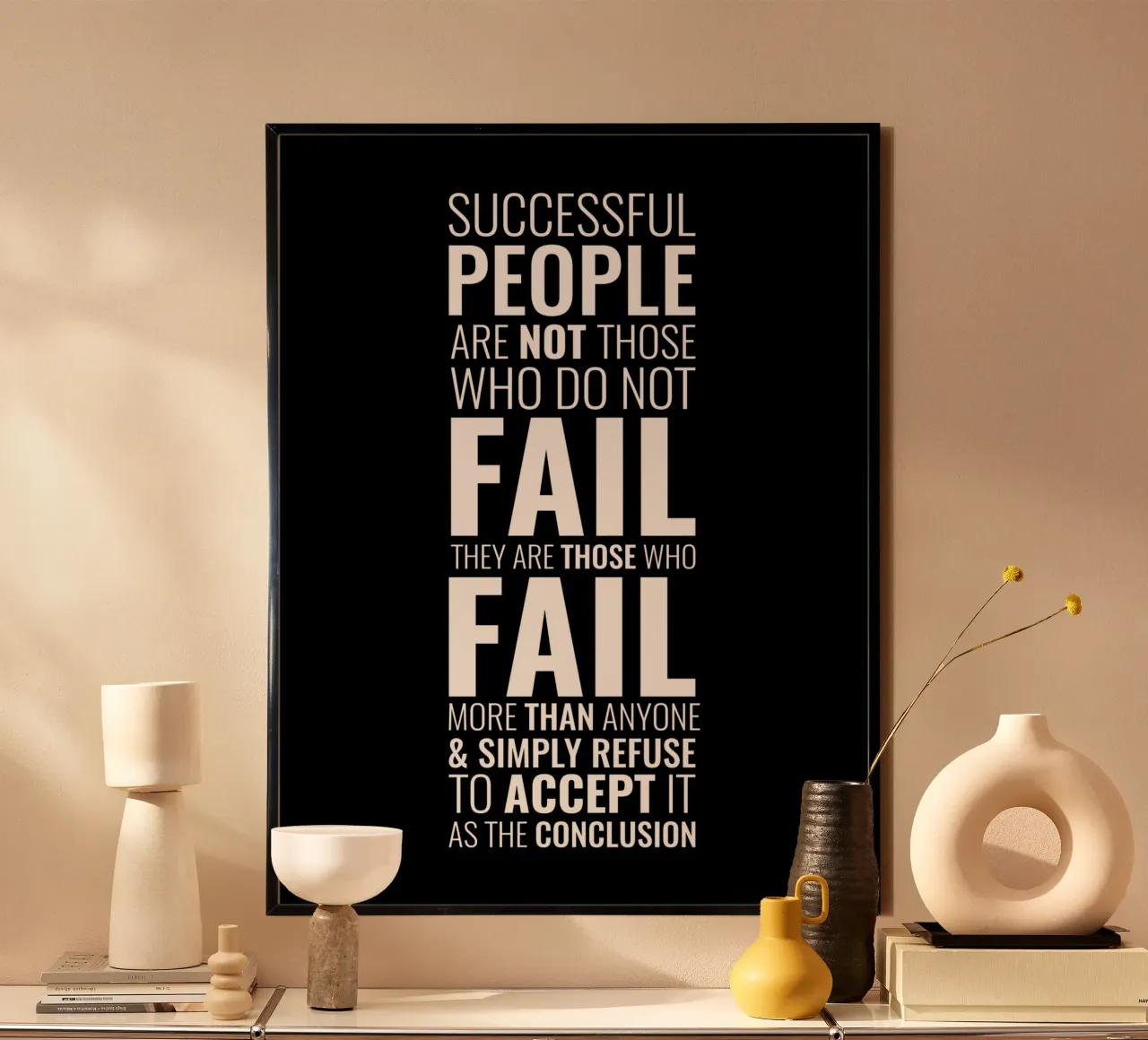 Le persone di successo non sono quelle che non falliscono poster da Inspirify