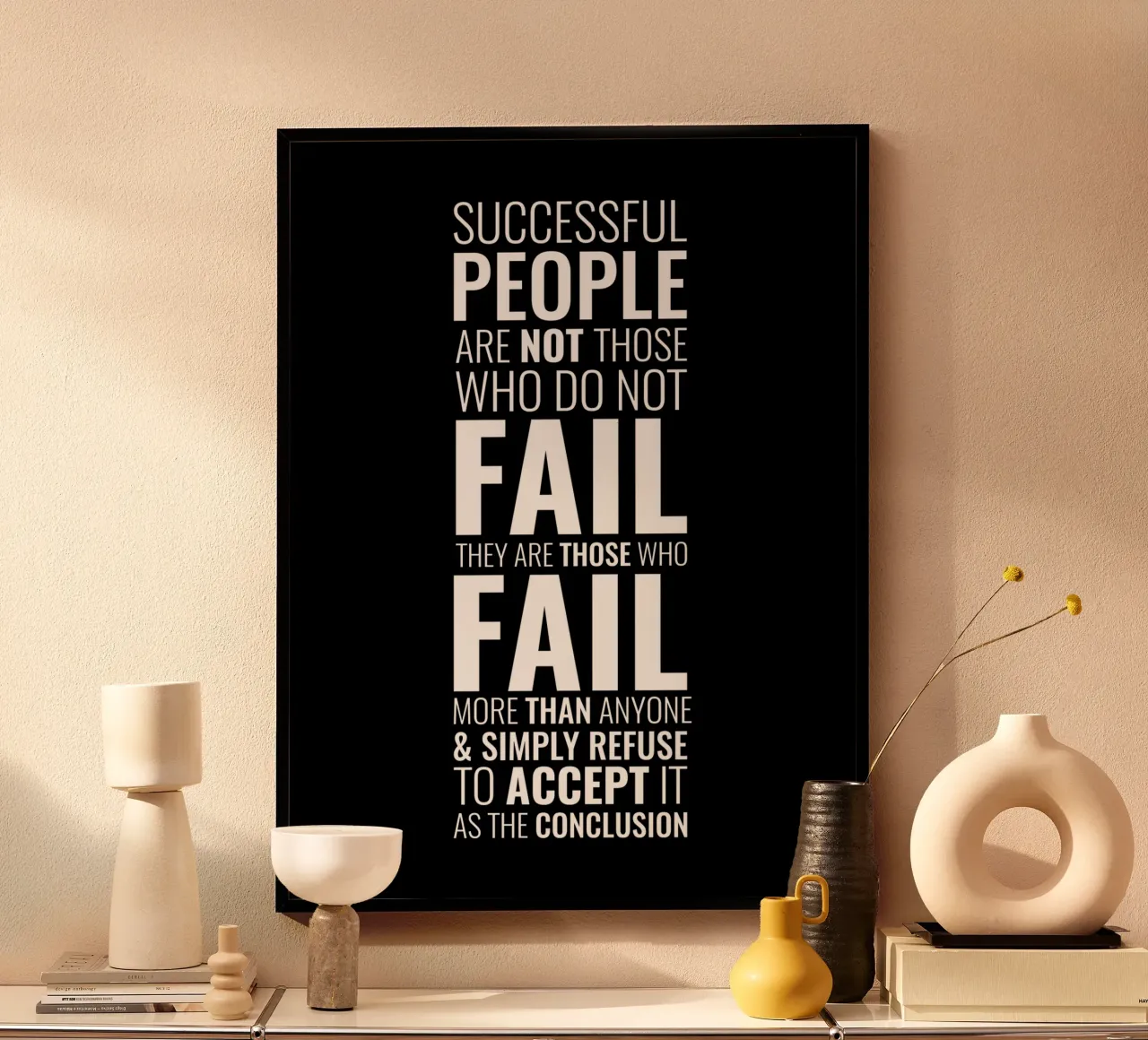 Le persone di successo non sono quelle che non falliscono poster da Inspirify