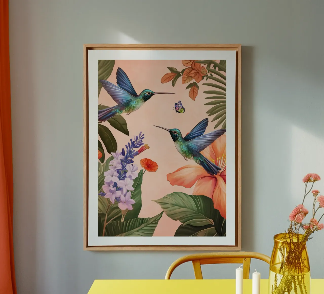 Paradis des colibris tela con Cornice a cassetta da DWA