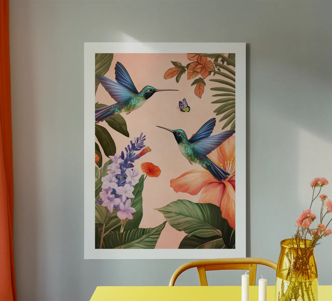 Paradis des colibris tela con Cornice a cassetta da DWA