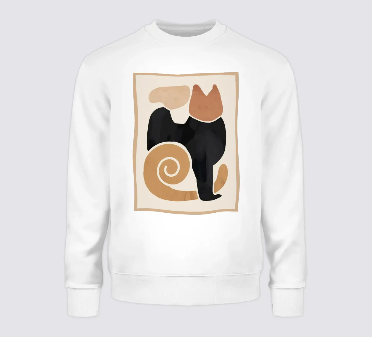 Arte abstracto moderno Cat 2 sudadera de ThingDesign