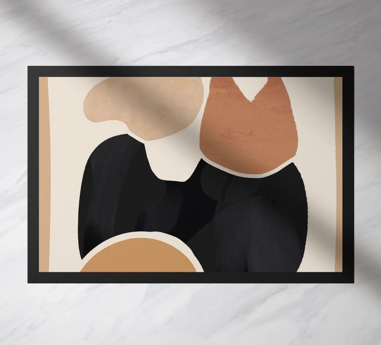 Modern Abstract Art Cat 2 doormat by ThingDesign